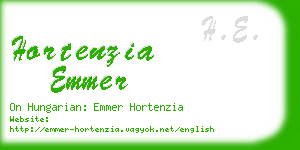 hortenzia emmer business card